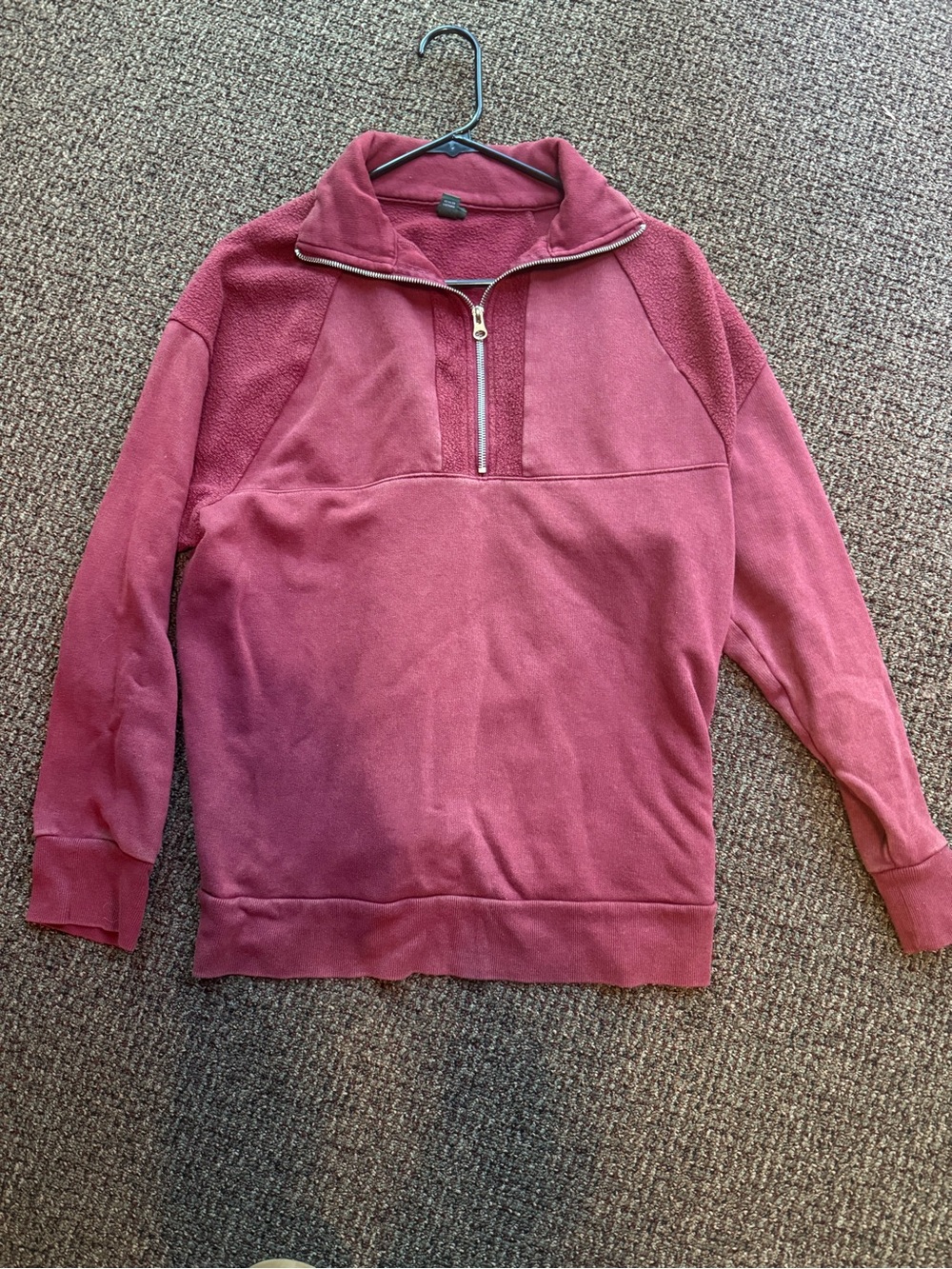 wild fable Rose-Mauve Quarter-Zip Fleece Pullover